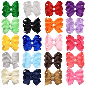 Barrette à cheveux pour filles de 3 à 10 ans, idéale pour les fêtes quotidiennes, assortie aux couleurs des enfants, ruban multi-couches, grand nœud - Product Image 1