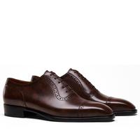 Chaussures Richelieu de Luxe pour Hommes en Cuir de Veau, Fabrication Blake, Chaussures Habillées Formelles pour Affaires, Fêtes et Clubs