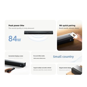 Barra <span class=keywords><strong>de</strong></span> <span class=keywords><strong>Sonido</strong></span> Mi TV Stereo 2.0 para Cine en Casa con 4 Altavoces, 84W, NFC, Emparejamiento Rápido, Seis Efectos <span class=keywords><strong>de</strong></span> <span class=keywords><strong>Sonido</strong></span> Preestablecidos para Sala <span class=keywords><strong>de</strong></span> Estar - Product Image 6