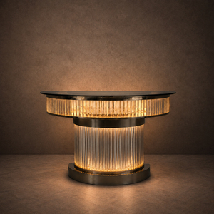 Modern <b>Crystal</b> Inlaid LED Console Table For Living Room Entryway And Hotel Decor - Product Image 2