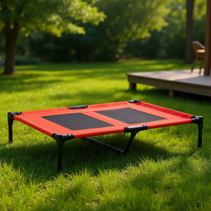 Cama Elevada para Perros PetLife XL Roja, Cama de Verano Transpirable de Malla para Perros, Uso en Interiores y Exteriores - Product Image 2