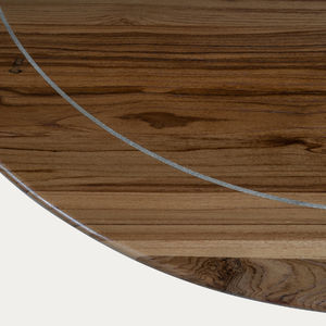 Table basse ronde en bois massif de chêne naturel moderne pour salon, chambre d'hôtel, table basse de luxe pour l'extérieur, table basse unique - Product Image 2