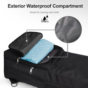Échantillon gratuit : Sac de sport et de fitness à séparation sec/humide, sac de yoga, sac de voyage grande capacité avec compartiment à chaussures - Product Image 2