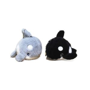 Peluche baleine <span class=keywords><strong>Beluga</strong></span> de 13 cm avec rembourrage en coton et en coton PP, porte-clés et breloque de sac mignons, cadeau pour les fêtes - Product Image 1