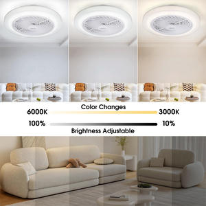 Hiện đại trang trí Fancy người hâm mộ đèn 3 màu Dimmable Đèn chùm Fan CCT Fan trần ánh sáng thời gian Chức năng điều khiển từ xa <span class=keywords><strong>DC</strong></span> - Product Image 3