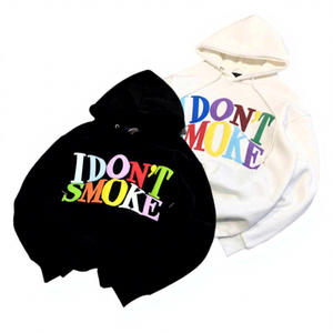 Sudadera con Capucha de Invierno de Alta Calidad, Bordada, con Estampado 3D Puff, Oversize, Hombros Caídos, Estampado de Letras en Relieve, 100% Algodón - Product Image 1