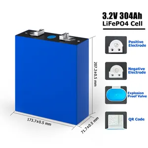 Latest Prismatic EVE 304Ah 306K 314K Grade A Energy Storage Lithium Battery Cell 3.2v 304ah Lifepo4 Cell