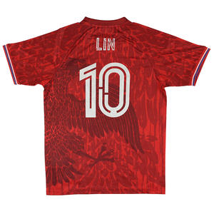 Camiseta de Fútbol Healy con Patrón de Águila Roja Intensa con Detalles de Mangas a Rayas y Camiseta de Secado Rápido Transpirable de Primera Calidad Maillot De Shirt - Product Image 2