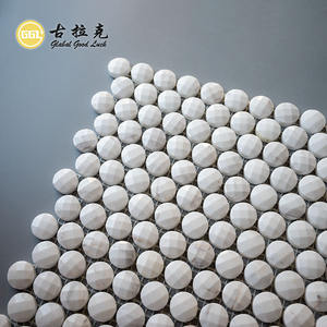 Elegante azulejo de <span class=keywords><strong>relieve</strong></span> de mármol blanco 3D <span class=keywords><strong>para</strong></span> pared de fondo de sala de piano - Product Image 3