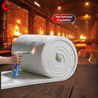Precio de Fábrica Manta Cerámica CE Modelo 1260 de 7200 x 610 x 25 mm, de 5 a 50 mm para Aislamiento de Tuberías de Hornos en la Industria Siderúrgica