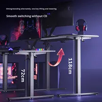 Bureau d'ordinateur de jeu réglable électrique en acier Jiahua, bureau de travail intelligent pour la maison, le bureau et l'étude, C3