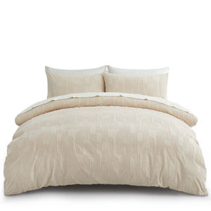 Ensemble de couette tuftée 7 pièces Shabby <span class=keywords><strong>Chic</strong></span> Boho Plaid Style couette et ensemble de draps ensemble de <span class=keywords><strong>lit</strong></span> texturé Pom Pom - Product Image 4