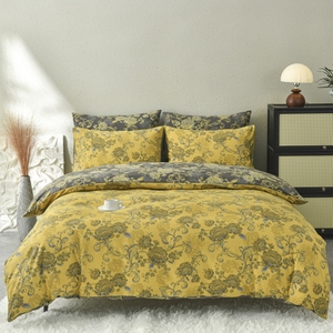 Set di Biancheria da Letto di Lusso Floreale Bifacciale, 100% Poliestere, Copripiumino + 2 Federe <span class=keywords><strong>per</strong></span> Arredamento Casa - Product Image 1