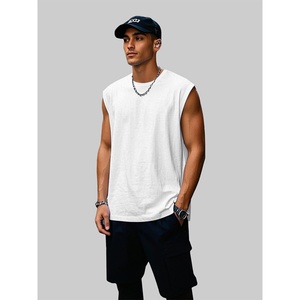 Débardeur blanc BMTT05 pour homme, coupe décontractée, sans manches, pour la gym et l'entraînement - Product Image 2