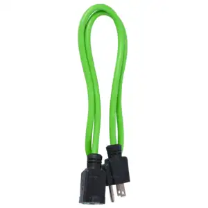 16/3 SJTW High Visible Neon Green Heavy-Duty Cold Weatherproof Appliance Electric Cord Lawn & Garden Use Outdoor Extension Cord