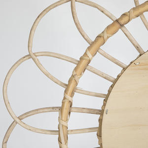 Miroir mural décoratif en rotin et en jonc de mer tissé à la main, style Art déco, décoration <span class=keywords><strong>murale</strong></span> pour la maison, le salon, l'entrée - Product Image 5