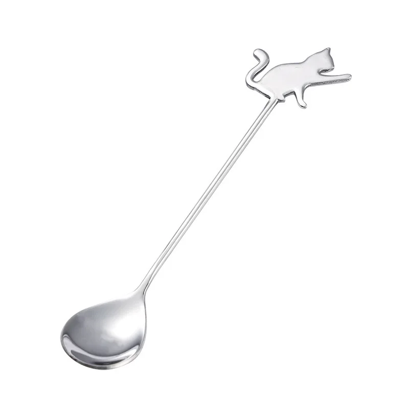 Silver cat spoon B