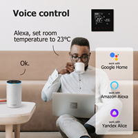 Termostato de calor de caldera de gas Zigbee con control de voz inteligente con programa semanal y función de control remoto
