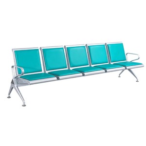 Sillas de espera metálicas de 5 plazas Qi Sai para uso en hospitales y escuelas - Product Image 2