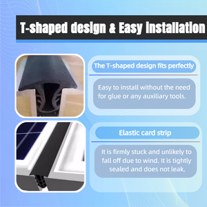 Tira de Sellado Impermeable de Silicona Negra Tipo T para Paneles Solares, Tableros Fotovoltaicos, Tira de Sellado Fotovoltaica en Productos de Goma - Product Image 4