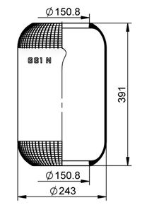 Nouveau stock à faible MOQ pour bus et camions : Suspension pneumatique universelle 661N Contitech Air Spring 2931-01124, marque Firestone ZIW, garantie 90 jours - Product Image 5