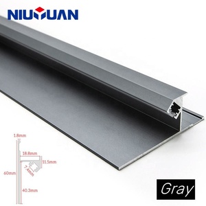 NIUYUAN Profilé en aluminium encastré pour plinthe LED, canal de rétroéclairage dissimulé, bande lumineuse pour coin mural - Product Image 3