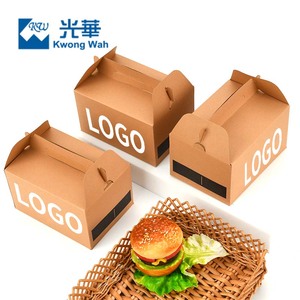 Wholesale Brown Kraft Paper Food Packaging Custom Snacks Togo Eco Lunch Box Container