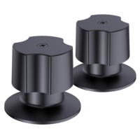 Accessoires de salle de bain noir mat Mélangeur poignée de robinet rotative en laiton dissimulé Globe Valve