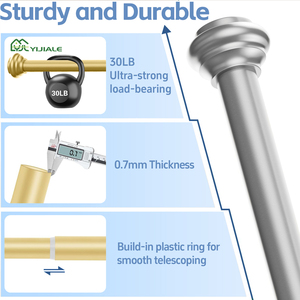 伊嘉乐现代经典基本款锻铁家居装饰窗帘杆带安装配件 - Product Image 2