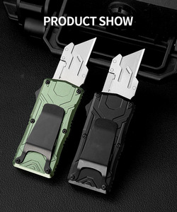 Dao rọc giấy đ<span class=keywords><strong>a</strong></span> năng UK-1745 OTF, lưỡi dao thủ công, vỏ hợp kim nhôm, kèm 5 lưỡi dao SK5 dự phòng, loại sản phẩm tự động - Product Image 3