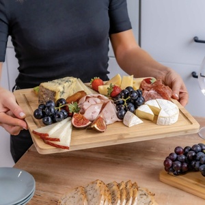 <span class=keywords><strong>Grande</strong></span> <span class=keywords><strong>planche</strong></span> à découper en bambou pour fromage, <span class=keywords><strong>charcuterie</strong></span>, pizza, pain, plateau à découper de cuisine, cadeaux parfaits pour la fête des mères, vente en gros - Product Image 3