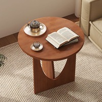 Table basse mobile en bois massif de style nordique One Zero One, table d'angle pour salon, noir, moderne, minimaliste, petit meuble de maison
