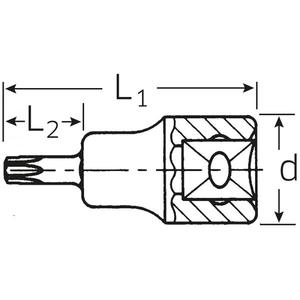 STAHLWILLE - 03100025 Vasos de destornillador de 1/2 ''para tornillos con TORX interno®Perfil-EAN 4018754006656 HAND SOCKETS 1/2" - Product Image 2