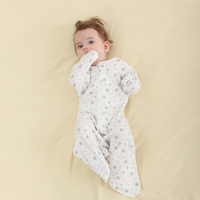 Sac de couchage bébé en bambou Solino personnalisable en gros, nouveau-né 0-6M 6-18M 18-36M, fermeture éclair bidirectionnelle, écologique et respirant