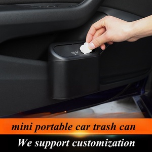 Vente en gros de mini <span class=keywords><strong>poubelle</strong></span> portable étanche avec logo personnalisé <span class=keywords><strong>Poubelle</strong></span> suspendue pour voiture de conducteur avec couvercle - Product Image 4