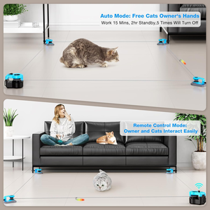 Mainan kucing interaktif hewan peliharaan untuk kucing dalam ruangan, kontrol otomatis/Remote Mouse kucing <span class=keywords><strong>DIY</strong></span> berburu Treadmill tetap bosan anak kucing anak anjing terhibur - Product Image 4