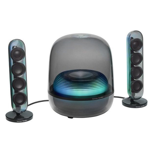 PC Speaker Set SOUNDSTICKS 5 RGB LED 190W Wireless Dual Mode Clear Black