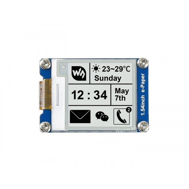 1.54inch E-Ink Display Module, SPI Interface, 200x200