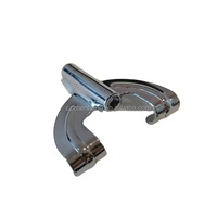 Charnière de lit épaissie en acier inoxydable chromé, pièce de connexion à visser, accessoires de quincaillerie pour meubles