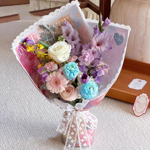 Papel de Embalaje para el Día de San Valentín 2026, Papel Decorativo con Borde de Encaje de Rosa Francesa, Venta al por Mayor - Product Image 3