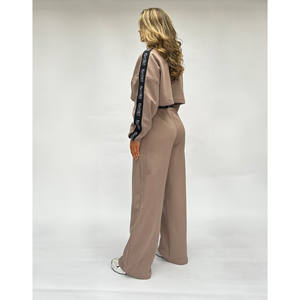 Taupe Crop Sudadera Jumper loungewear - Product Image 2