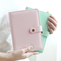 Résistante à la chaleur pour filles, couverture en cuir PU avec des feuilles mobiles, planificateur personnel pour planificateur de carnet de notes, couleurs d'été, A5 A6