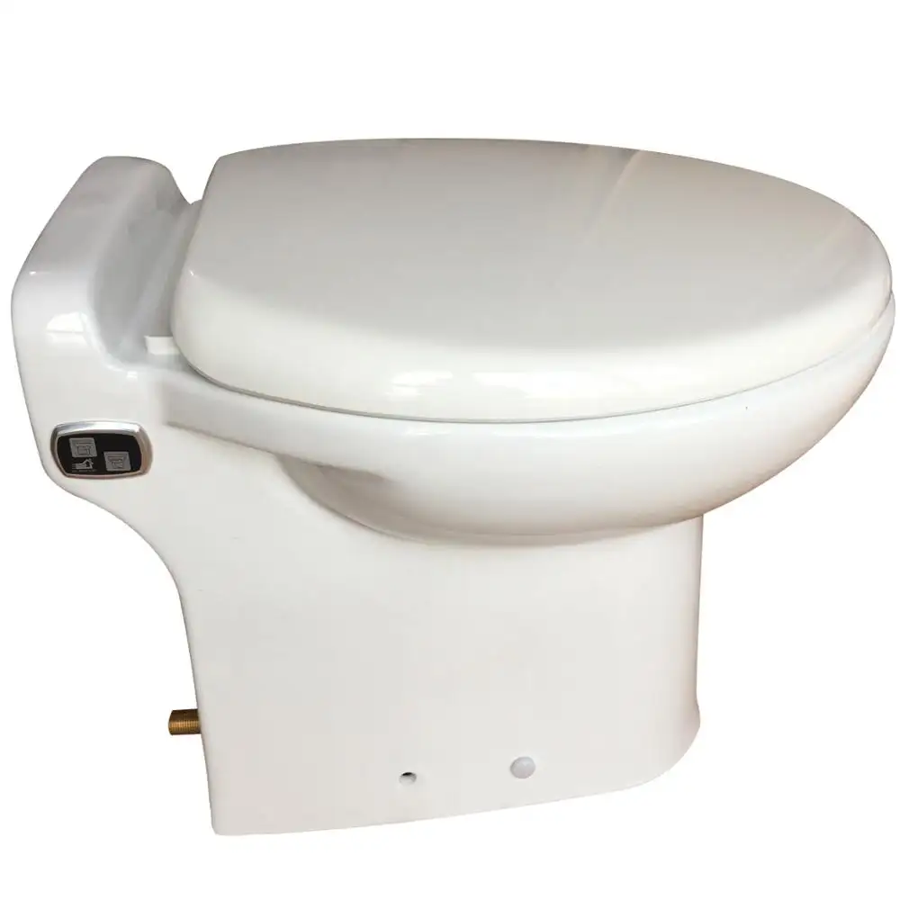 One piece maceator Toilet with Macerator Built Into the Base, White