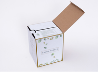 Boîte à bougies chauffe-plat de luxe en carton blanc 6 oz, format personnalisé, design éco-responsable, logo en relief, faible MOQ, pelliculage mat, vente en gros