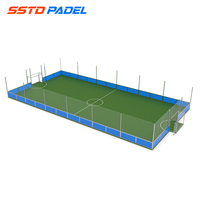 Système de terrain de football 5 contre 5 SSTD Futsal, terrain de mini-football, terrain de sport extérieur, plaques en alliage vert