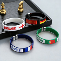 Bracelet tressé en cordon gaufré pour supporter de l'équipe nationale 2026, article promotionnel, petit cadeau, marque Haonan