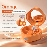 Nouveauté : Mini écouteurs YXG-80 avec miroir de maquillage intégré, traduction intelligente IA, son stéréo