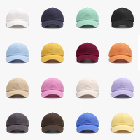 Logotipo personalizado de algodón lavado Vintage sombreros bordado sin estructura gorras de béisbol al aire libre 6 paneles Golf papá sombrero