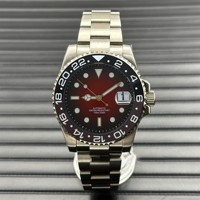Montre mécanique classique de luxe en acier inoxydable avec logo personnalisé, design élégant et fin, pour homme