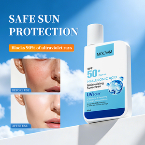 Productos Coreanos para el Cuidado de la Piel de Marca Privada OEM, Protector Solar UV, Crema Solar Resistente al Agua, Protector Solar con Ácido Hialurónico, SPF 50 - Product Image 3